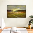 thumbnail image 3 of Elephant Stock Light Across The Meadow I Wall Art - Horizontal Canvas Wall Art - Living Room Wall Decor - Abstract Canvas - Brown And Green Decor By Sheila Finch - 12" x 8", 3 of 8