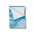 thumbnail image 2 of Cloud Soft Flannel Fleece Throw Blanket, Pre-school Concept Dispersed Puffy and Fluffy Cumulus Clouds, Cozy Plush for Indoor and Outdoor Use, 60" x 80", Azure Blue Baby Blue, by Ambesonne, 2 of 6