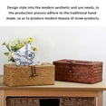 thumbnail image 3 of Rectangular Woven Tissue Box Cover,Decorative Seagrass Wicker Tissue Box Holder,Rustic Tissue Holder, 3 of 6