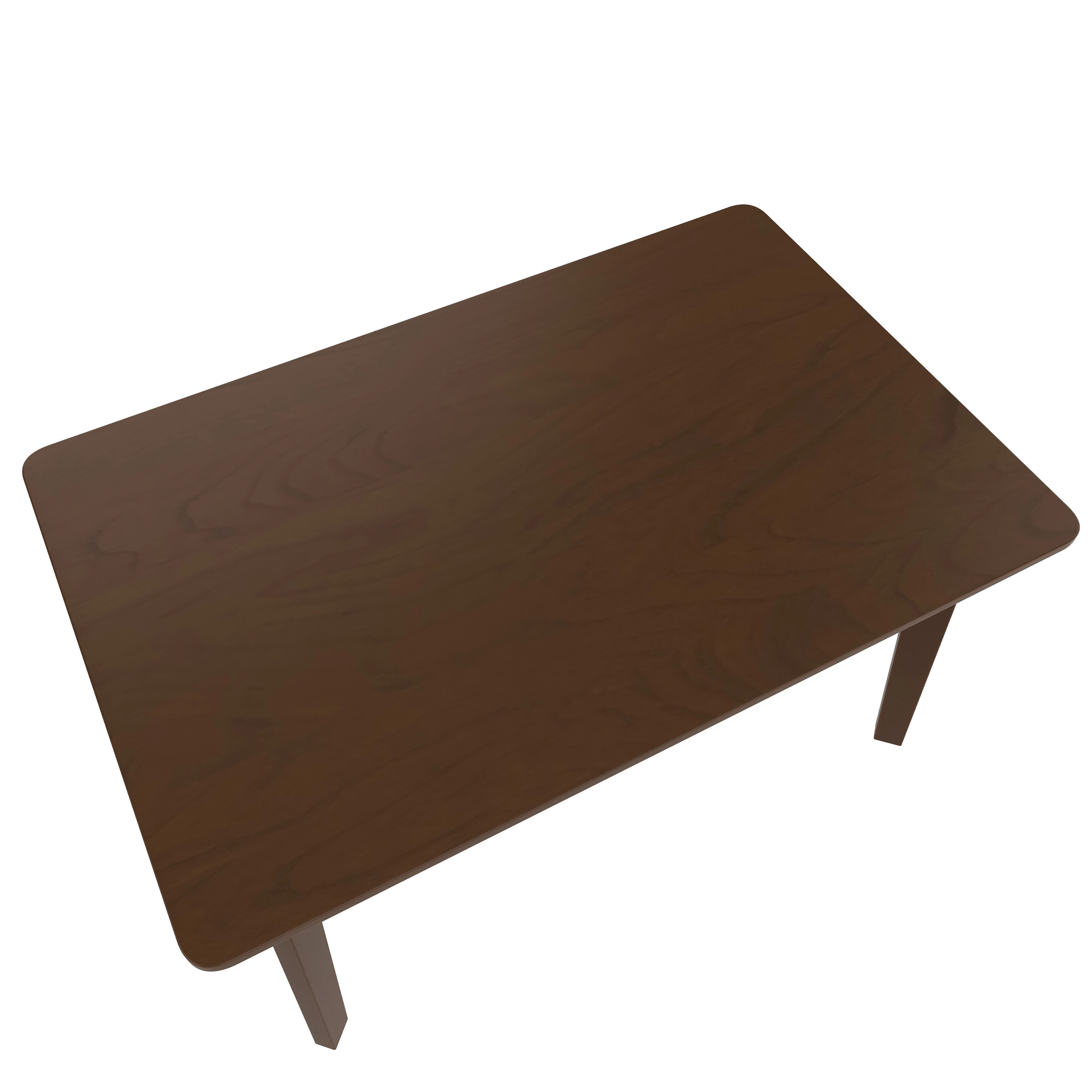 Euroco 47" Farmhouse Dining Table for 4,Wooden Rectangular Kitchen Table with Wood Frame for Dining Room,Kitchen Living Room,Walnut