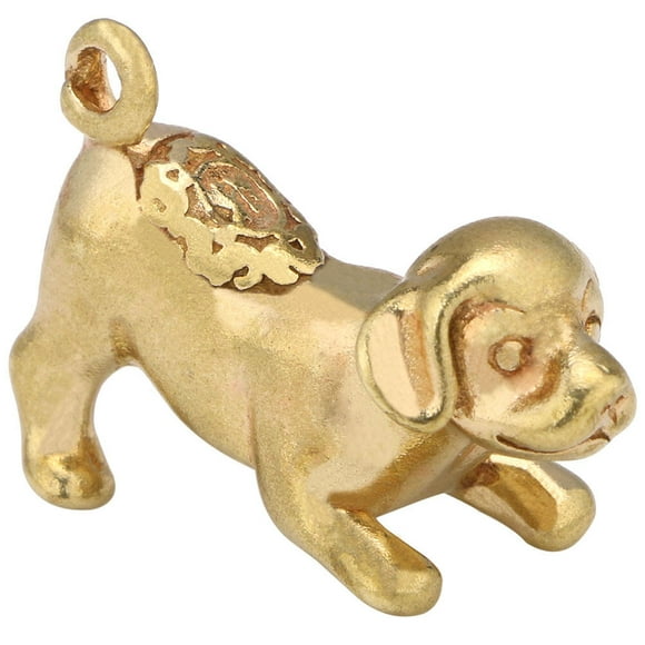 Figura de perro de latón, estatua de perro antigua, escultura, pisapapeles de animal pequeño