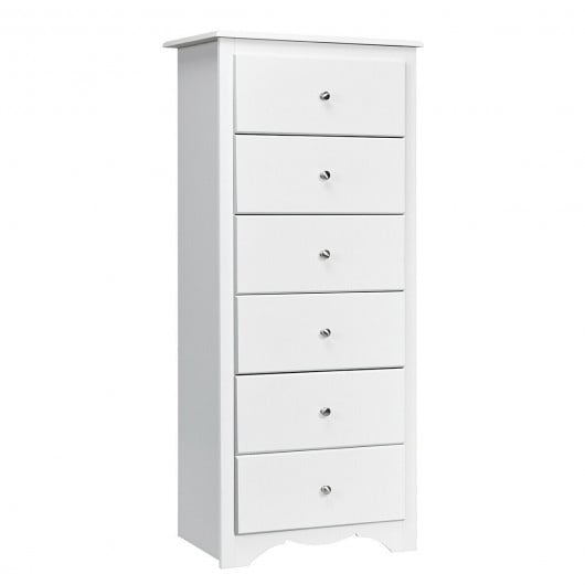 6 Drawers Chest Dresser Clothes Storage, White Tall Boy Dresser Kmart