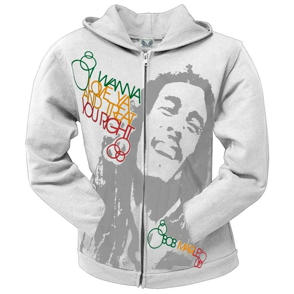 Bob Marley - Treat You Right Juniors Hoodie - Medium