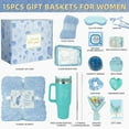thumbnail image 2 of 15PCS Birthday Gifts for Women, Relaxing Spa Gifts Baskets for Her, Care Package with Luxury Flannel Blanket and 40 oz Tumbler, Valentines, Mothers Day, Gift for Mom, Wife, Friends, 2 of 8