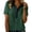 Green, variant on Oversized Shirts for Women Casual Linen Blouse Denim Contrast Collar Short Sleeve Button Placket Curved Hem Summer Top XXL
