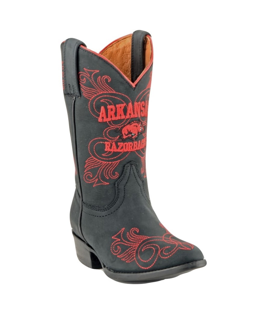 Gameday Boots Girls Western Arkansas Razorbacks Black ARK-G037-2 by Gameday Boots