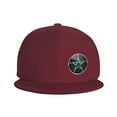 thumbnail image 2 of DouZhe Flat Brim Cap Snapback Hat, Wicca Pentacle Pentagram Prints Adjustable Red Adult Baseball Cap, 2 of 7