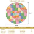 thumbnail image 3 of Pioneer Flower Floral Print Pattern Round Tablecloth 60 X 60 Inch, Wrinkle Resistant Wipeable Table Cloth for Kitchen Dining Picnic Patio Party, 3 of 6