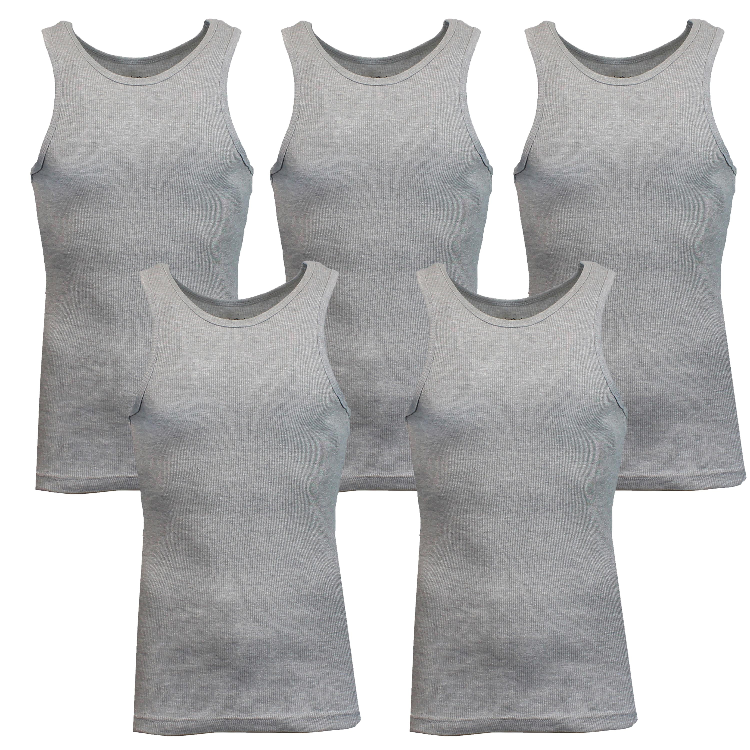 Mens Heavyweight Ribbed Tank Top (5PACK)