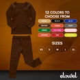 thumbnail image 6 of Elowel Pajama Set for Women and Men 2 Pack 100% Cotton Adult PJs Brown Size L, 6 of 7