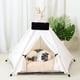 thumbnail image 5 of Pet Teepee Tent for Dogs Cats Rabbits Portable Canvas Dog Tents Cat Bed Pet Teepee Houses with Soft Cushion for Indoor Outdoor ShopWise Round, 5 of 9