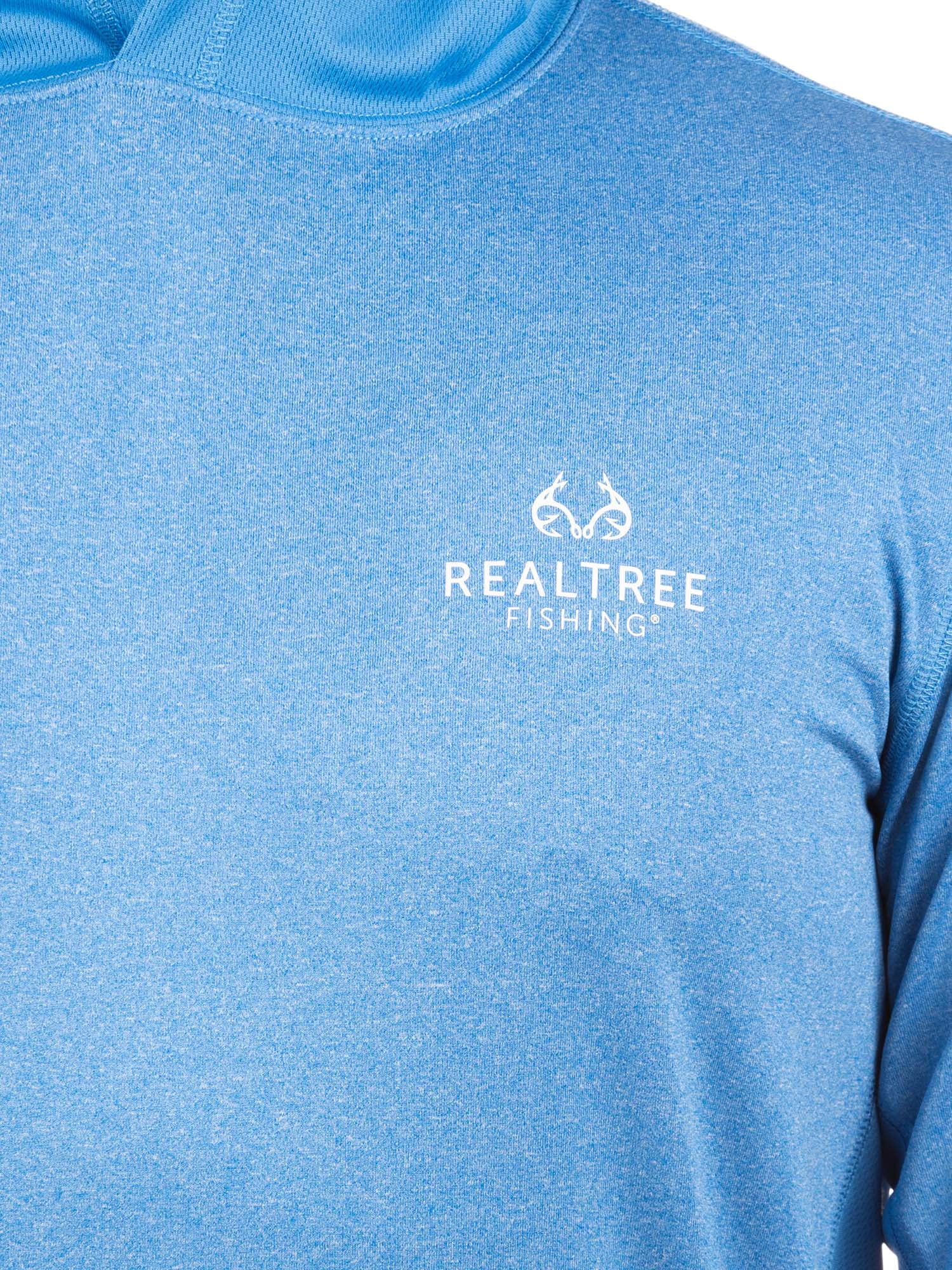 Real tree Fishing Mens Blue Hooded Long Sleeve Shirt Size XL - beyond  exchange