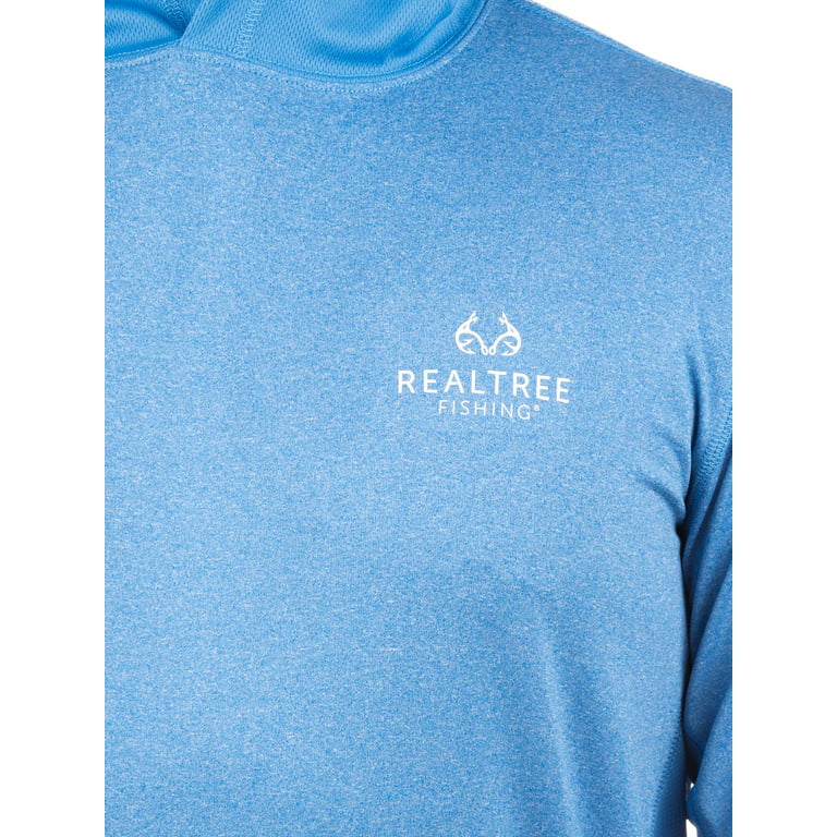 Realtree Men's Plymouth Fishing Short Sleeve Performance Shirt, Size: 3XL, Blue