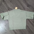 thumbnail image 5 of Charlie Holiday Blanche V-Neck Balloon-Sleeve Sweat Jumper Sage $129 (Sage,L), 5 of 9