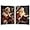 Santa and Mrs Claus, variant on ZHONGYUTONG 2 Piece Christmas Canvas Wall Art Santa and Mrs Claus Pictures Santa Claus Couple Painting for Bathroom Decor Framed (11.00" x 14.00" x 2PCS)