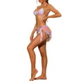 thumbnail image 4 of Conjuntos de bikini de 3 piezas para mujer INSPIRE CHIC, trajes de baño de triángulo con lazo halter y faldas de playa con pareo, colorido, tamaño pequeño, 4 of 5