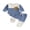 Blue, variant on Loicainy Infant Baby Boy Fall Clothes Set 3 6 12 18 Months Long Sleeve Contrast Color Romper Pants Outfits