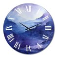 thumbnail image 4 of Designart "Dreaming in Indigo I" Abstract Landscape Oversized Wall Clock, 4 of 5