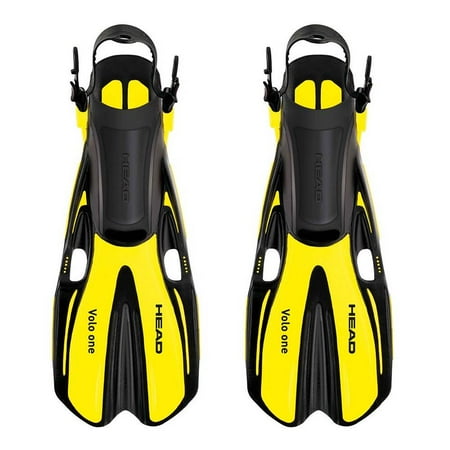 Head Volo One Yellow Swimming Snorkeling Diving Scuba Fins w/ Mesh Bag Set, (Best Scuba Split Fins)