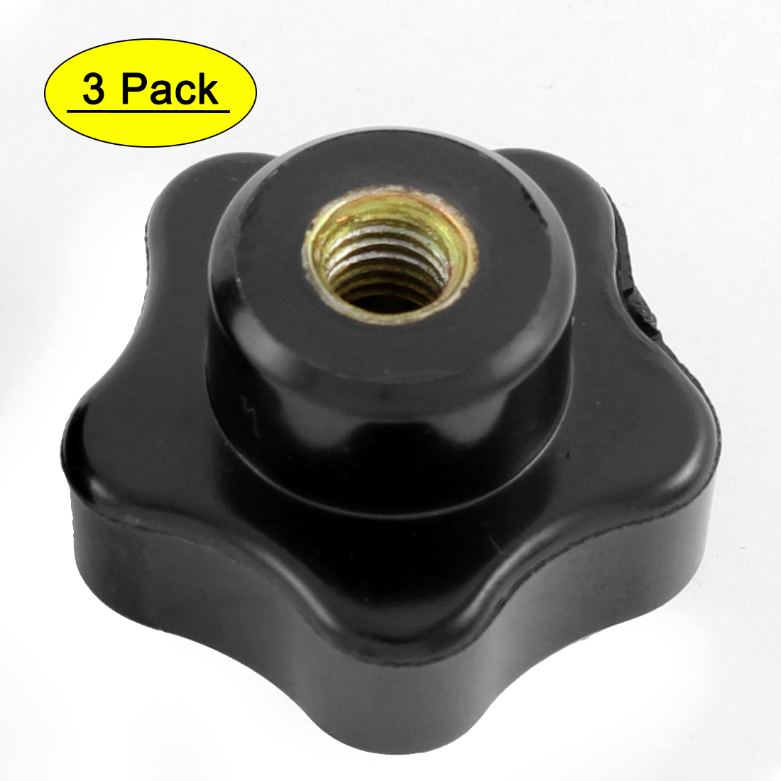 MroMax 2PCS M5x30mm Star Handle Knob Thread Replacement Tightening Screw Quick Disassembly Replacement Parts Clamping Handle Grip Screw Knob Black