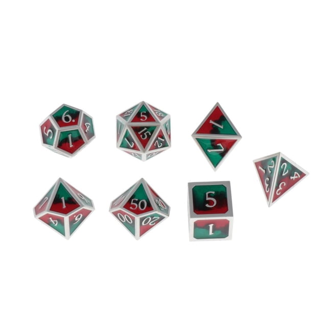 Novedad de dadoe metal poliédrico de 7 piezas - Dado&D poliédricos sólidoe aleación de zinc antiguos CUTICAT Lote de dados poliédricos
