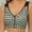 Black, variant on Plus Size Women's Wireless Front Closure Bra - Sexy Striped Design, Comfortable Bralette for Everyday Support & Easy Wear