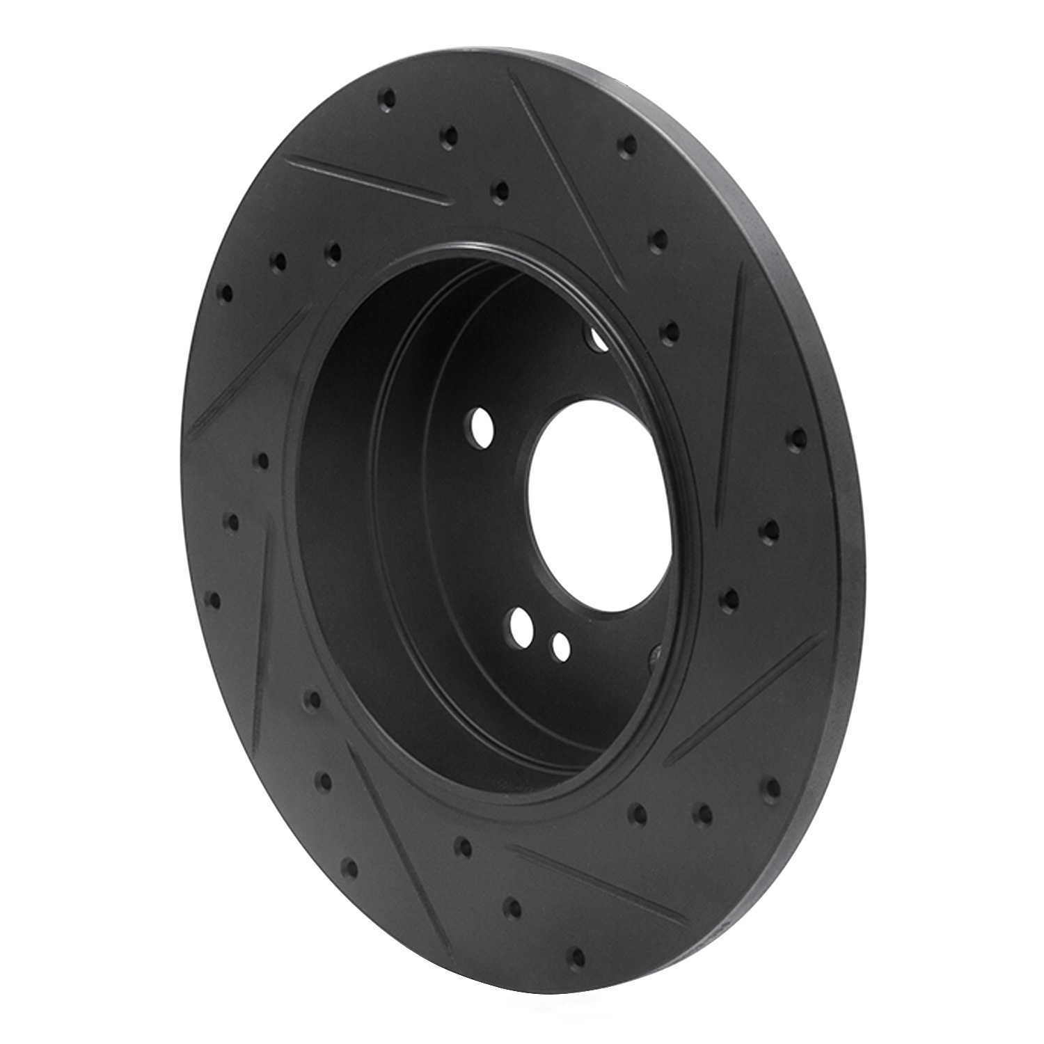 Dynamic Friction Company 633-63037L DFC Brake Rotor - Drilled And Slotted - Black