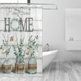 thumbnail image 3 of mvhsuoem Home Sweet Home Floral Polyester Shower Curtain, 72" x 72" Waterproof, 3 of 6