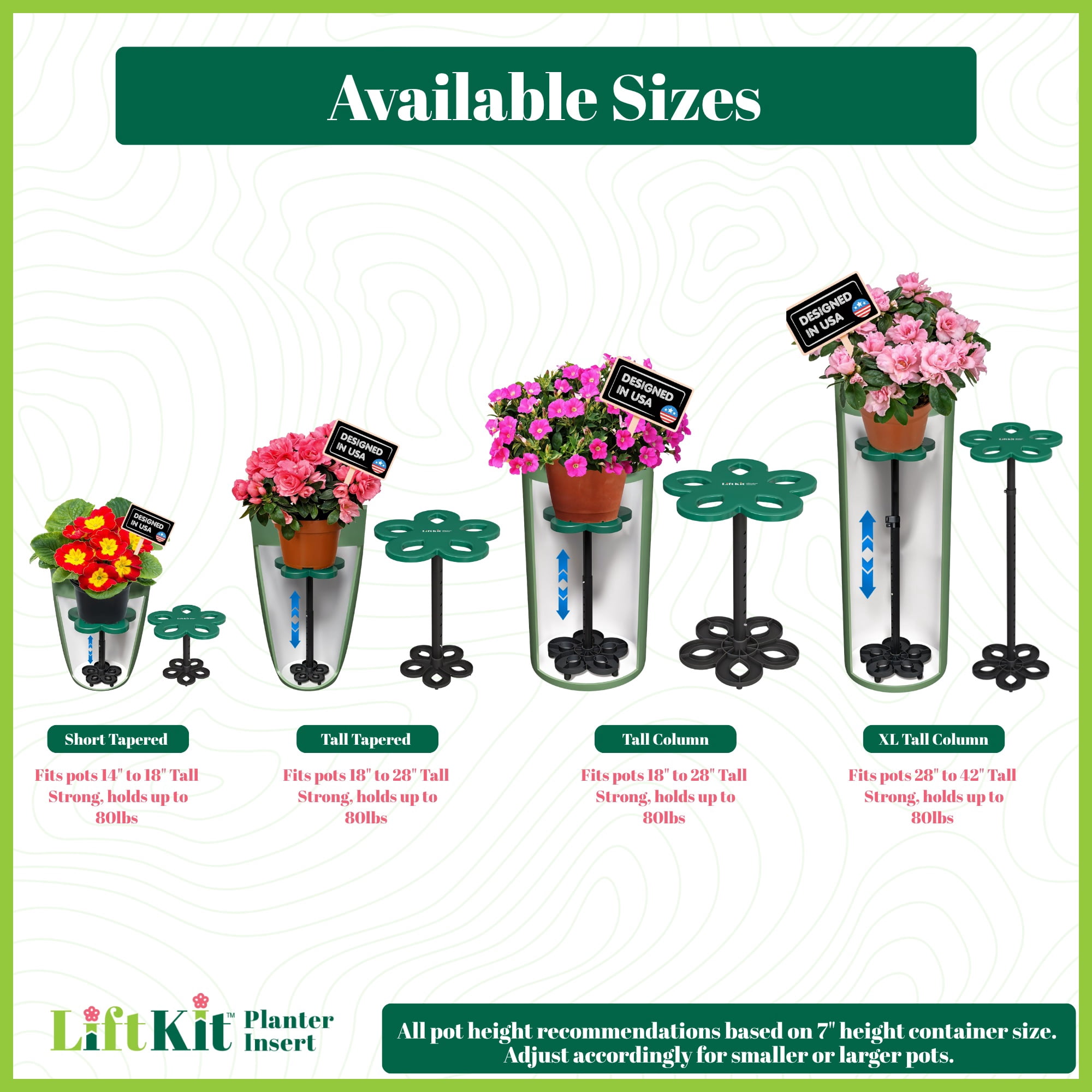 XL Tall Column Lift Kit Planter Insert