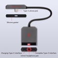 thumbnail image 3 of nubia RedMagic 2-in-1 USB C to 3.5mm Audio Headphone Jack and Charger Adapter with PD Fast Charging, 2 USB-C Port Coatible with iPhone 16/15 Pro MAX, Galaxy S24/S23 Ultra, Pixel 9/8/7, 3 of 5