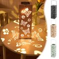 thumbnail image 1 of Xihbxyly Farol Solar Colgante Led, Decoración Solar para Exteriores, Diseño de Rosa Hueca, Resistente a La Intemperie, Iluminación para Jardín y Patio, Ambiente Romántico, Tamaño 30 X 10 Cm, 1 of 7