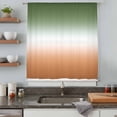 thumbnail image 5 of Sage Green Orange Ombre Sheer Curtains 54 Inches Long, Abstract Modern Gradient Light Filering Curtains, Breathable Simi Curtain Privacy Drapes for Kitchen Bathroom Nursery Small Window Treatment, 5 of 9