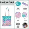 thumbnail image 5 of Reusable Canvas Tote Bag – Abstract Geometric & Rainbow Gradient Pattern – Boho Watercolor Beach & Patriotic Starry Night Print – Eco Cotton Bag for Women, USA Pride & Everyday Use, 5 of 7