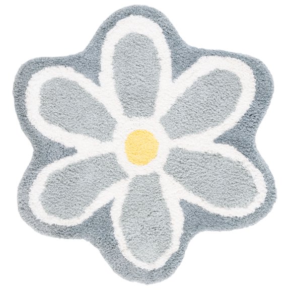 SAFAVIEH Novelty Taneka Floral Area Rug, Ivory/Grey, 5' x 5' Round