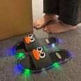 thumbnail image 2 of FINALGANG Womens Open Toe Single Band Slide Slippers With 3D Cartoon Decor Light-Up Sole For Indoor Outdoor Summer Daily Wear Black, 2 of 5