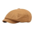 thumbnail image 1 of Kmbangi Men?s Beret Solid Color Sun-Resistant Baseball Hat Peaked Cap, 1 of 6