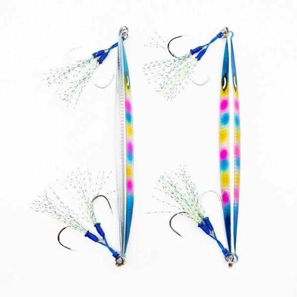 Jigs R Us Mobster Slow Pitch Jig Multicolor Glow 250g Rigged with Top