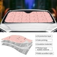 thumbnail image 5 of ZNDUO Car Windshield Sun Shade, Pink Modern Line Pattern Windshield Sun Shade UV Rays and Heat Sun Visor Protector Foldable Windshield Sun Shade, Small Size, 5 of 8