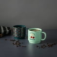 thumbnail image 3 of Thyme & Table 2 Pack Stacking Life is Sweet and Cherries Green Mugs 14.2 fl oz, Stoneware, 3 of 5