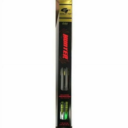 Gold Tip Hunter 340 Arrows 2 Raptor Vanes 12 Pack Carbon - HUN340A2
