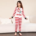 thumbnail image 2 of Odeerbi Matching Family Christmas Pajamas Sets Stripe Sleepwear Boys Girls Cute Xmas Snowman Stripe Print Top Pants Suit Parent-Child Family Wear Loungewear Sleepwear Jammies for Kids, 2 of 9