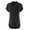 Black, variant on QASIEATN Summer Fashion Comfortable Cotton Short Sleeved T Shirt for Women Relased Fit Solid V Neck Blouses Women's Business Casual Tops Resort Wear