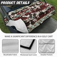 thumbnail image 6 of Renewold Golf Cart Seat Cover Quick Dry Comfort Golf Cart Towel Blanket with Pockets Keeps Seat Cool and Clean Fit for All Weather, 52" x 32", American Tribal Cow Print Red, 6 of 7
