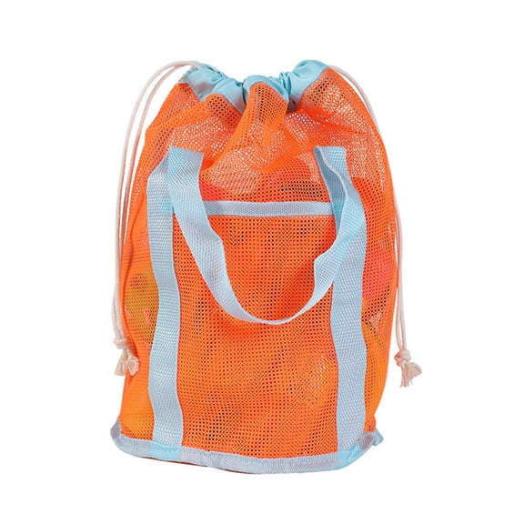 Large Capacity Sand Toy Bag Mesh Beach Bag Kid Seashells Storage Bag Beach Handbag Child Beach Bucket Bag for Holiday