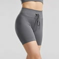 thumbnail image 6 of REALiKUN Women's Biker Shorts with Hidden Scrunch, High Waisted Butt Lifting Gym Workout Yoga Running Shorts Gray L, 6 of 7