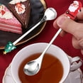 thumbnail image 4 of 4Pcs Santa Claus, Christmas Tree,Christmas Star Spoons Forks Set with Exquisite Paper Box Stainless Steel Silver Xmas Dinner Tableware for Coffee Dessert Tea Milk Spoons Fruit Forks, 4 of 5