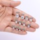 thumbnail image 2 of Pendientes Gugots Moissanite de 2 quilates, 6,5 mm x 2, chapados en oro blanco de 18 quilates, 2 of 9