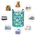 thumbnail image 2 of Cartoon Monster Truck Laundry Basket, Laundry Hamper Waterproof Laundry Bag Clothes Hamper Laundry Bin with Handles for Bedroom, Living Room, Kids Room-#, 2 of 5
