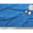 thumbnail image 2 of Soimoi Blue Moss Georgette Fabric Leaves & Dots Print Fabric by the Yard 42 Inch Wide, 2 of 3