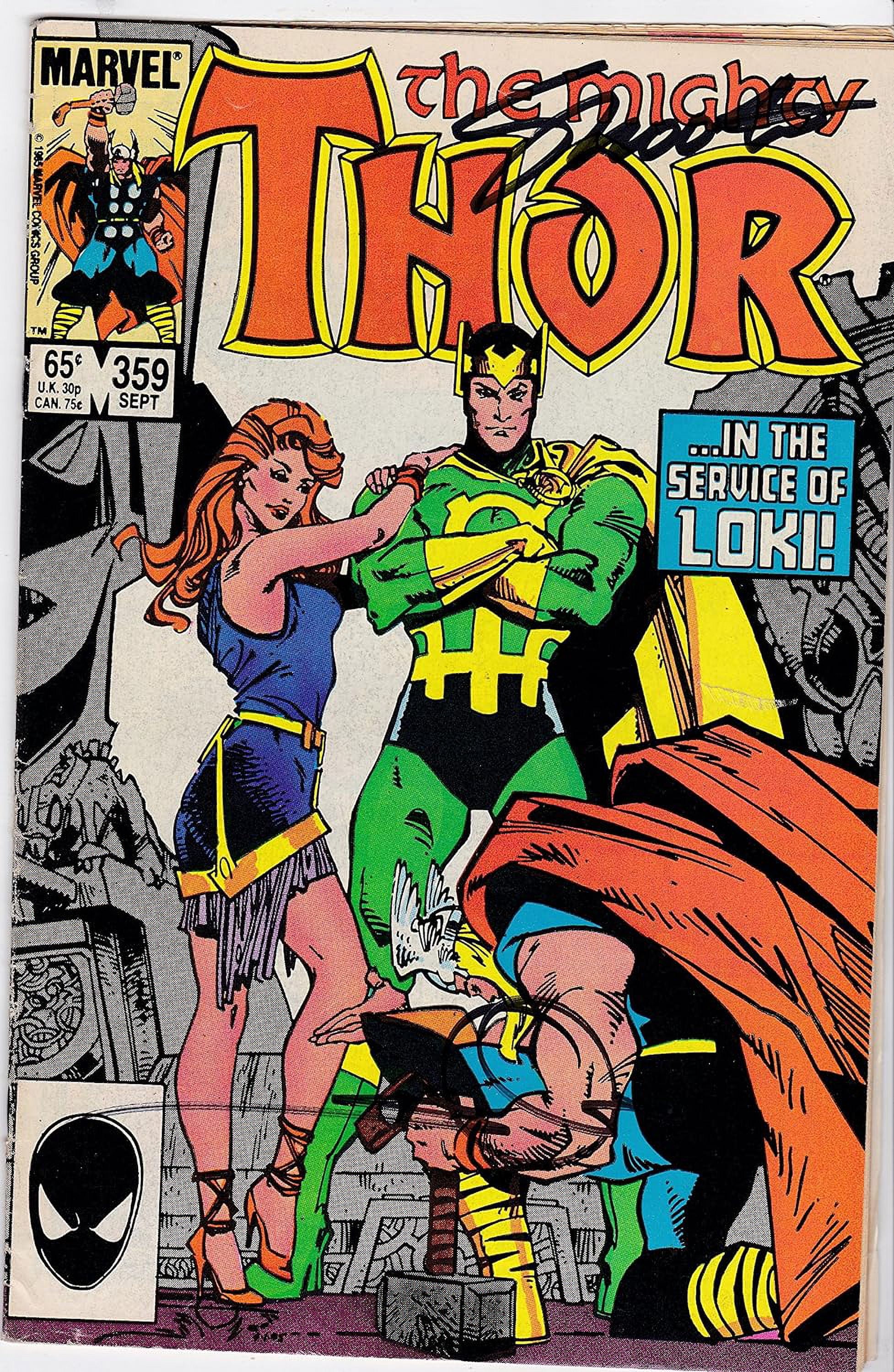 The Mighty Thor #359 FINE/VF Signed Jim Shooter